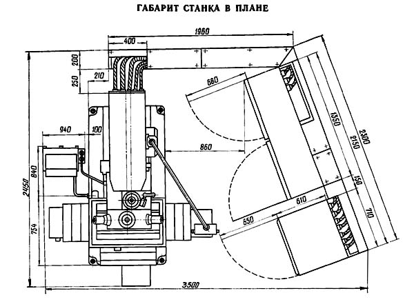 2Р135Ф2 Настановне креслення сверлильного верстата